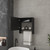 18" Black Wood, Metal Floating Bathroom Vanity And Medicine Cabinet With Mirror