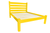 Canary Yellow Solid Wood Full Bed Frame