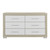 63" Natural And White Wood Six Drawer Double Dresser