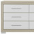 63" Natural And White Wood Six Drawer Double Dresser