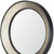 22" Champagne And Dark Brown Metal And Solid Wood Round Framed Accent Mirror