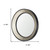 22" Champagne And Dark Brown Metal And Solid Wood Round Framed Accent Mirror