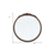 30" Brown Crowned Top Antiqued Glass Framed Accent Mirror