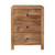 24" Oak Solid Wood Three Drawer Nightstand
