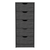 18" Gray Five Drawer Standard Chest