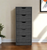 18" Gray Five Drawer Standard Chest