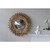 27" Gold Sunburst Iron Framed Accent Mirror
