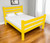 Canary Yellow Solid Wood Full Bed Frame Decor