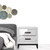 25" White Wood Two Drawer Nightstand