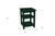 28" Dark Green Solid Wood Nightstand
