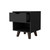 19" Black Wood One Drawer Nightstand