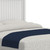 White Ribbed Texture Solid Wood Queen Bed Frame