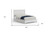 White Ribbed Texture Solid Wood Queen Bed Frame