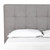 Gray Tufted Linen Blend Upholstered Queen Bed Frame
