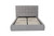 Gray Tufted Linen Blend Upholstered Queen Bed Frame