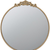 32" Gold Crowned Top Iron Framed Accent Mirror