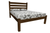 Brown Solid Wood Queen Bed Frame Classic Design