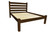 Brown Solid Wood Queen Bed Frame Classic Design