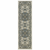 2' X 8' Ivory and Blue Oriental Stain Resistant Indoor Outdoor Area Rug