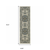 2' X 8' Ivory and Blue Oriental Stain Resistant Indoor Outdoor Area Rug