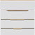 31" Brown and White Four Drawer Standard Chest