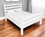 White Solid Wood Full Bed Frame Decor