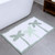 32" Green And White Cotton Palm Trees Bath Rug