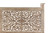 Gray Carved Floral Solid Wood King Bed Frame