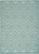 6' X 9' Aqua And Teal Argyle Indoor Outdoor Area Rug