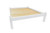 White Solid Wood Queen Bed Frame Modern Style