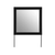 35" Black Wood Square Mounted Framed Dresser Mirror