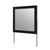 35" Black Wood Square Mounted Framed Dresser Mirror