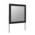 35" Black Wood Square Mounted Framed Dresser Mirror