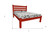 Red Solid Wood Full Bed Frame Home Accent