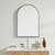 39" Black Arch Metal Framed Bathroom Vanity Mirror Glass