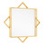 24" Gold Metal Geo Square Accent Mirror