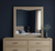 35" Natural Wood Square Frame Mounted Dresser Mirror
