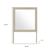 35" Natural Wood Square Frame Mounted Dresser Mirror