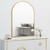 39" Gold Arch Metal Framed Bathroom Vanity Mirror