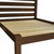 Brown Solid Wood Twin Bed Frame Modern Style