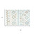 32" Blue Brown And White Cotton Geometric Bath Rug