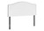 White Faux Leather Upholstered Arched Queen Headboard With Nail Head Trim