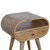 21" Natural Solid Wood Oval One Drawer Nightstand