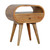 21" Natural Solid Wood Oval One Drawer Nightstand
