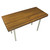 18" X 25" Brown Teak And Stainless Steel Rectangular Shower Bench