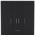 70" Black Wood Two Drawer Combo Dresser