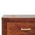 18" Brown Solid Wood Three Drawer Nightstand