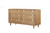 60" Sandy Brown Solid Wood Six Drawer Double Dresser