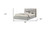 Brown and Gray Wood Upholstered Queen Bed Frame - 606114965985