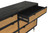 61" Natural and Black Solid Wood And Rattan Six Drawer Double Dresser - 606114924975